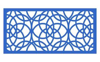 Decorative blue patterns, Islamic, floral and geometric template for cnc laser cutting vector