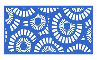 Decorative floral patterns, geometric template for cnc laser cutting vector