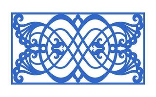 Decorative floral patterns, geometric template for cnc laser cutting vector