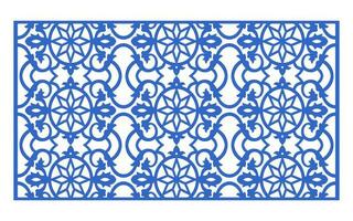 Decorative floral patterns, geometric template for cnc laser cutting vector