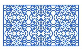 Decorative floral patterns, geometric template for cnc laser cutting vector