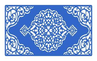Decorative floral patterns, geometric template for cnc laser cutting vector