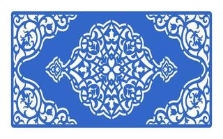 Decorative floral patterns, geometric template for cnc laser cutting vector