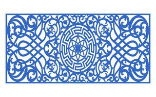 Decorative floral patterns, geometric template for cnc laser cutting vector