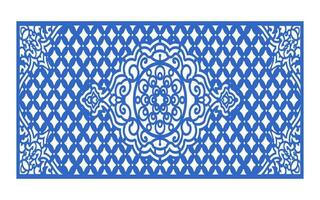 Decorative floral patterns, geometric template for cnc laser cutting vector