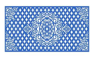 Decorative floral patterns, geometric template for cnc laser cutting vector