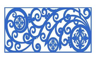 Decorative floral patterns, geometric template for cnc laser cutting vector