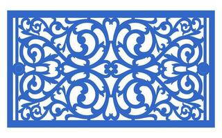 Decorative floral patterns, geometric template for cnc laser cutting vector