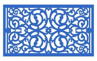 Decorative floral patterns, geometric template for cnc laser cutting vector