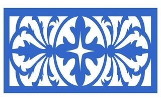 Decorative floral patterns, geometric template for cnc laser cutting vector