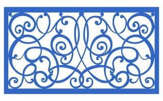 Decorative floral patterns, geometric template for cnc laser cutting vector