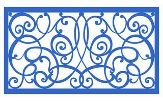 Decorative floral patterns, geometric template for cnc laser cutting vector