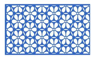 Decorative floral patterns, geometric template for cnc laser cutting vector