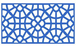 Decorative floral patterns, geometric template for cnc laser cutting vector
