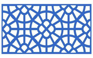 Decorative floral patterns, geometric template for cnc laser cutting vector