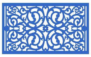 Decorative floral patterns, geometric template for cnc laser cutting vector
