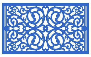 Decorative floral patterns, geometric template for cnc laser cutting vector