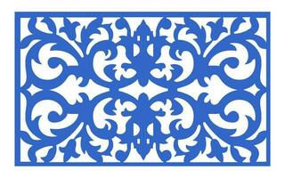 Decorative floral patterns, geometric template for cnc laser cutting vector