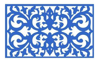 Decorative floral patterns, geometric template for cnc laser cutting vector