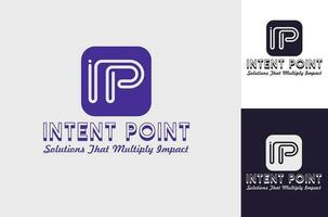 IP Solutions logo design vector
