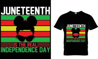 juneteenth is the real independence day t-shirt vector