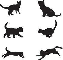 Running Cat Vector silhouette