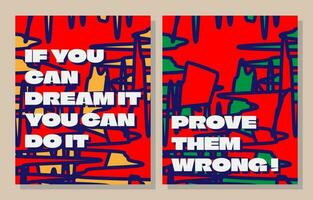 pop art abstract background with motivational quotes if you can dream it you can do it and prove them wrong vector