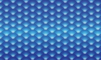 Abstract Japan blue wave background. vector