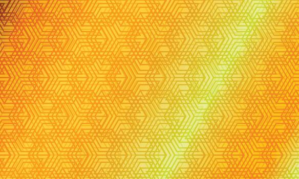 Abstract line and hexagon with yellow gardient background. vector