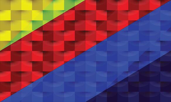 Abstract square multicolored with shadow background. vector