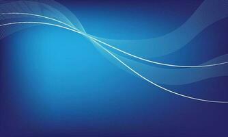 Abstract light line wave on blue gardient color background. vector