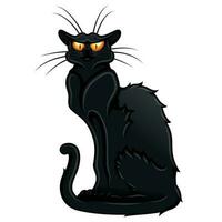 negro gato dibujos animados vector diseño