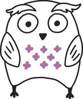 Cute comical cartoon owl vector