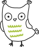 Cute comical cartoon owl vector