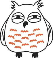Cute comical cartoon owl vector