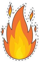 fire sticker illustration vector