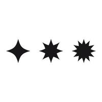 Swiss bauhaus y2k brutalist elements. Abstract geometric shapes, contemporary star figure. Vector memphis design, primitive element set.