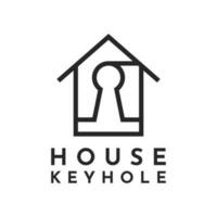 House key hole logo design modern vector