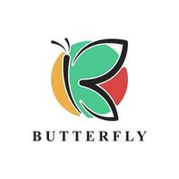 Simple butterfly vector logo design template