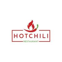 rojo caliente chile logo diseño modelo vector