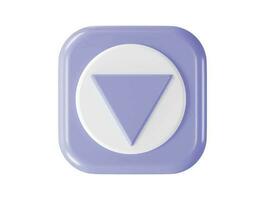 Arrow icon 3d rendering vector illustration transparent element