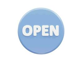 Open icon 3d rendering vector