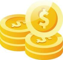 stack of coins modern icons vector