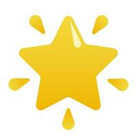 Cute Star Glowing Emoji vector