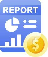 financial report icons modern gradient style vector