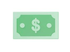 Dollar icon illustration render transparent vector