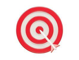 Target icon 3d rendering vector illustration