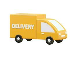 Delivery van icon 3d rendering vector