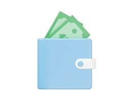 3d rendering wallet icon illustration transparent vector