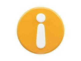 Warning icon 3d rendering transparent vector